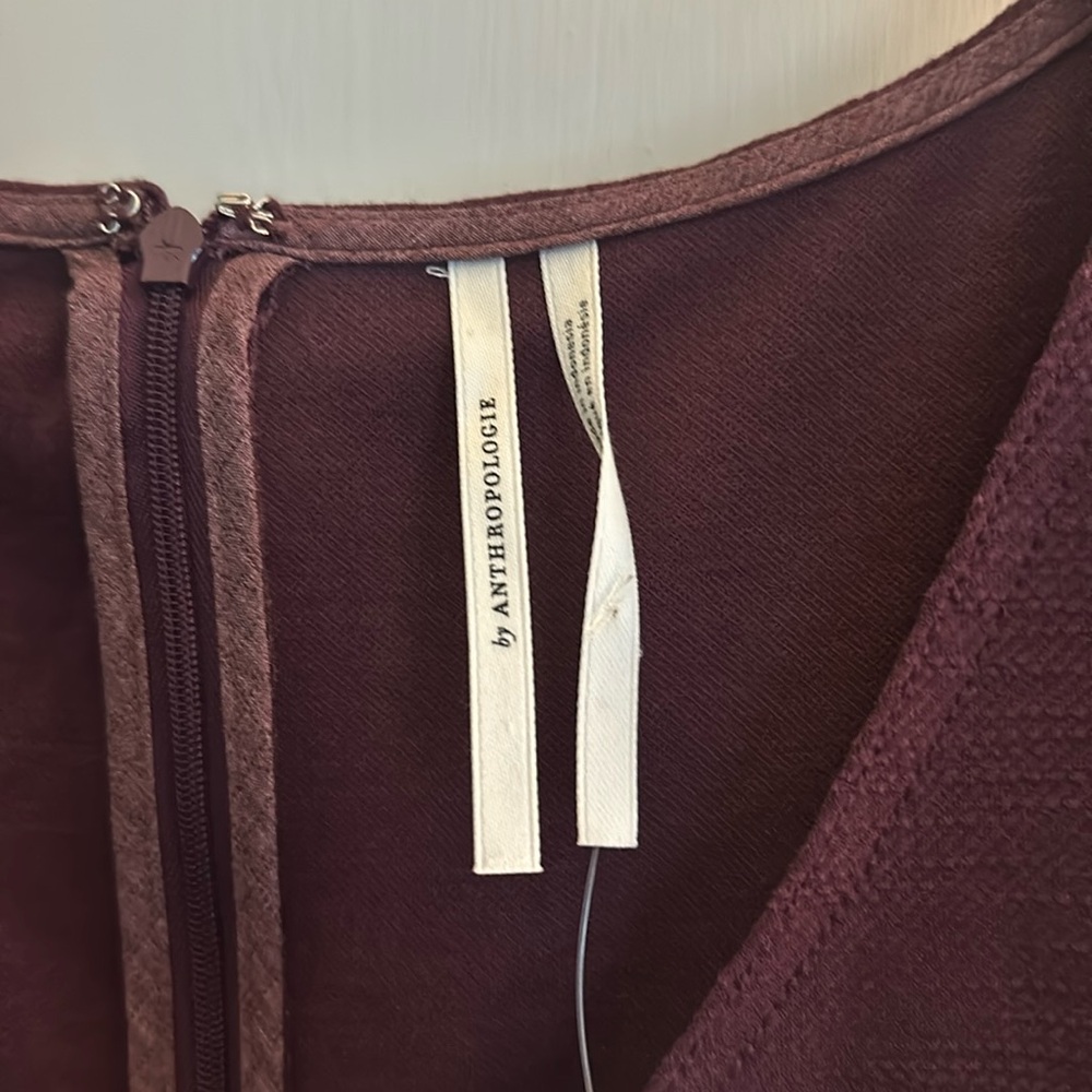 Anthropologie NWT purple wide leg jumpsuit